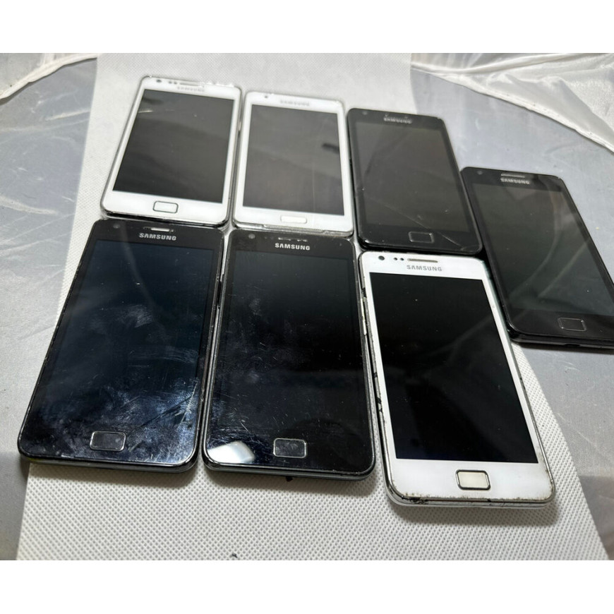 7 X Faulty Samsung Galaxy S2 I9100 - Black Smartphone