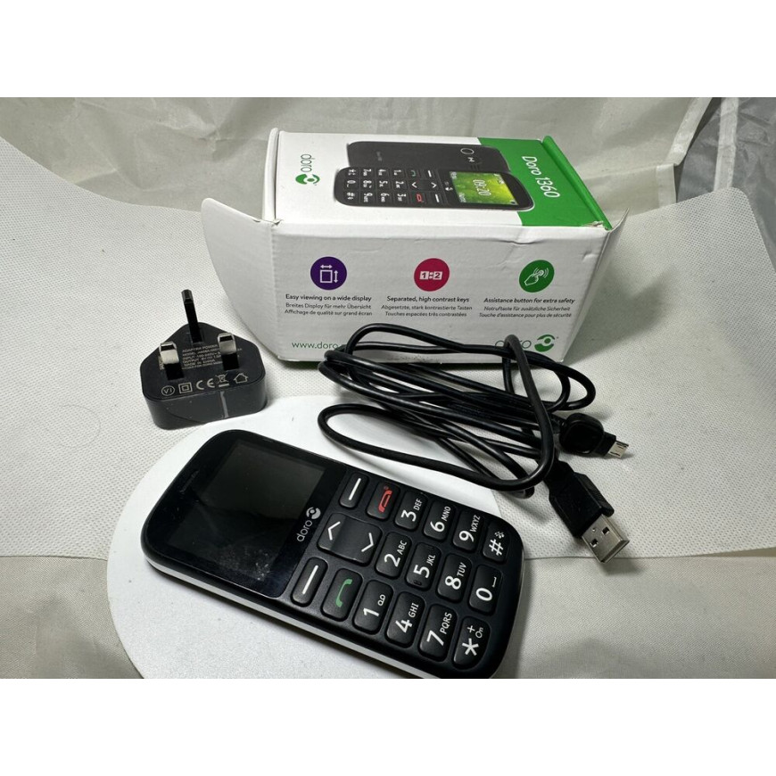 Doro 1360  - Black ( Unlocked ) Mobile Phone