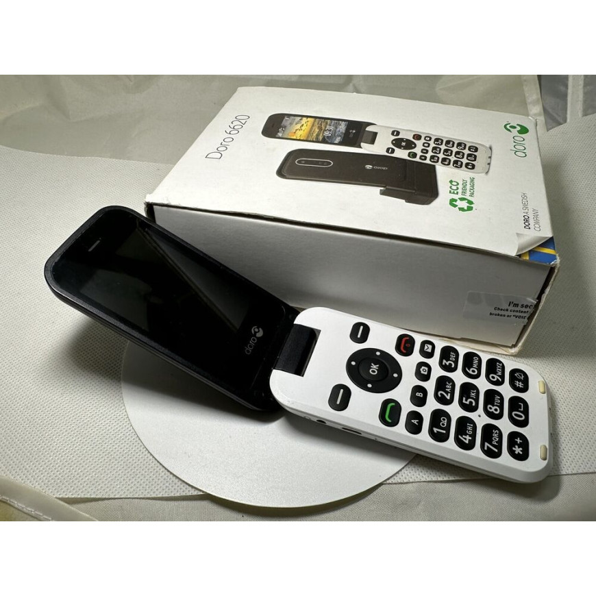 Doro 6620 -DFC-0260 Black  White  ( Unlocked ) Mobile Phone