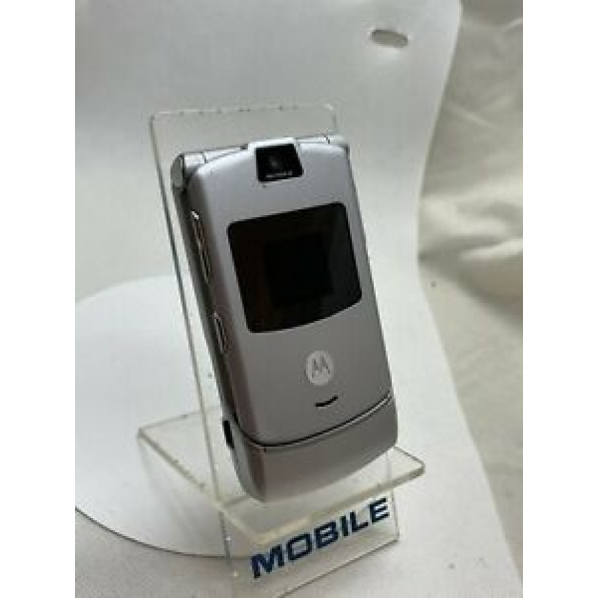 Motorola RAZR V3 - Silver (Unlocked) Mobile Phone Good Condition